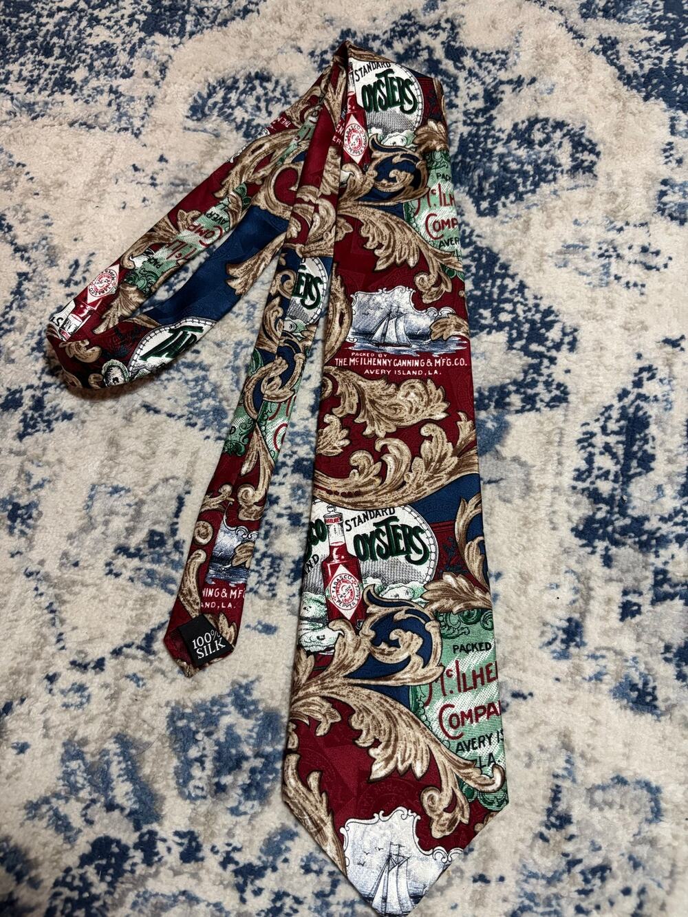 Tabasco Hot Pepper Sauce Oyster Louisiana 100% Silk Made USA
